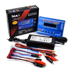 Imax b6-デジタルlcdディスプレイ,lipo nimhバッテリーバランス充電器,80w acアダプター,dc 12v/5aコンバーター,新品