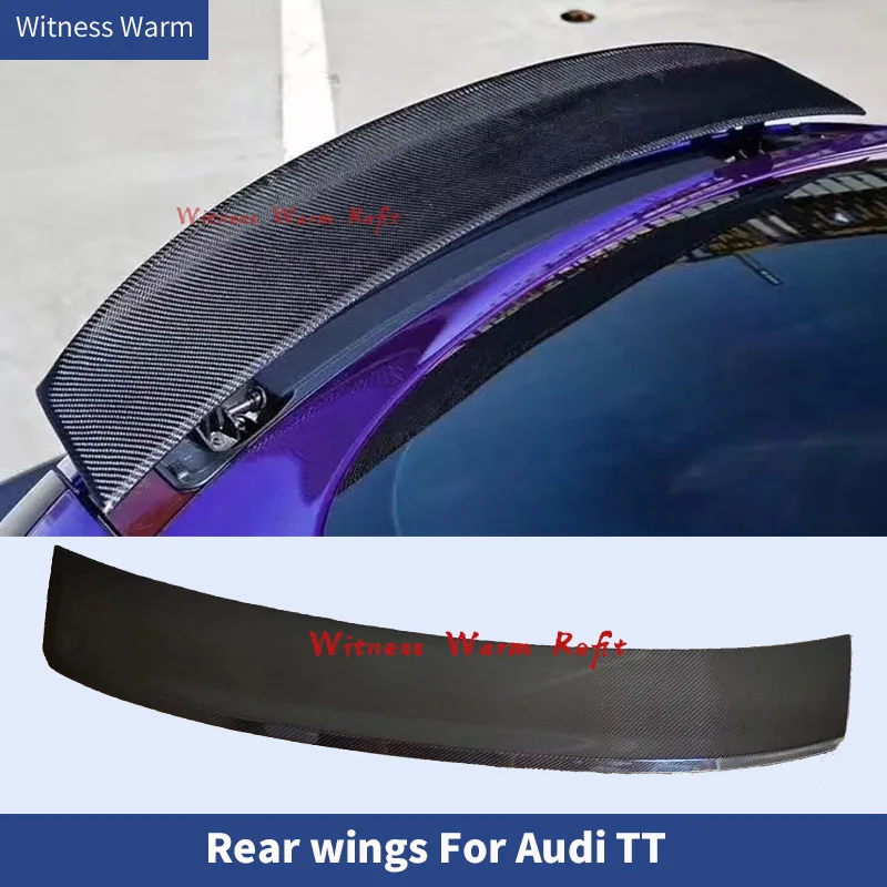 Carbon Fiber Frp Rear Spoiler Trunk Boot Wing Lip for Audi Tt 2015-up Rear Spoiler