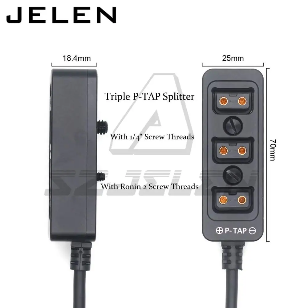 Imagem -05 - Sony Arri-câmera Amira xt Hirose 4pin 12v Potência para Modos Divisor de Três Vias Capa de Metal com Parafuso de 4