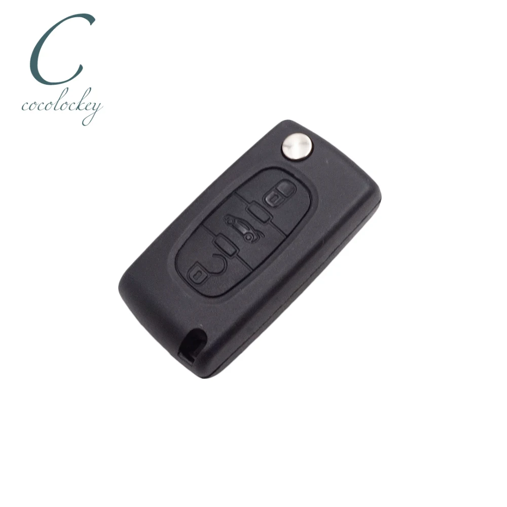 Cocolockey Replacement Shell for Citoren Peugeot Fiat Scudo VAN 3 Buttons FOB REMOTE KEY Case Blade Type HU83 NO LOGO Fiat Key