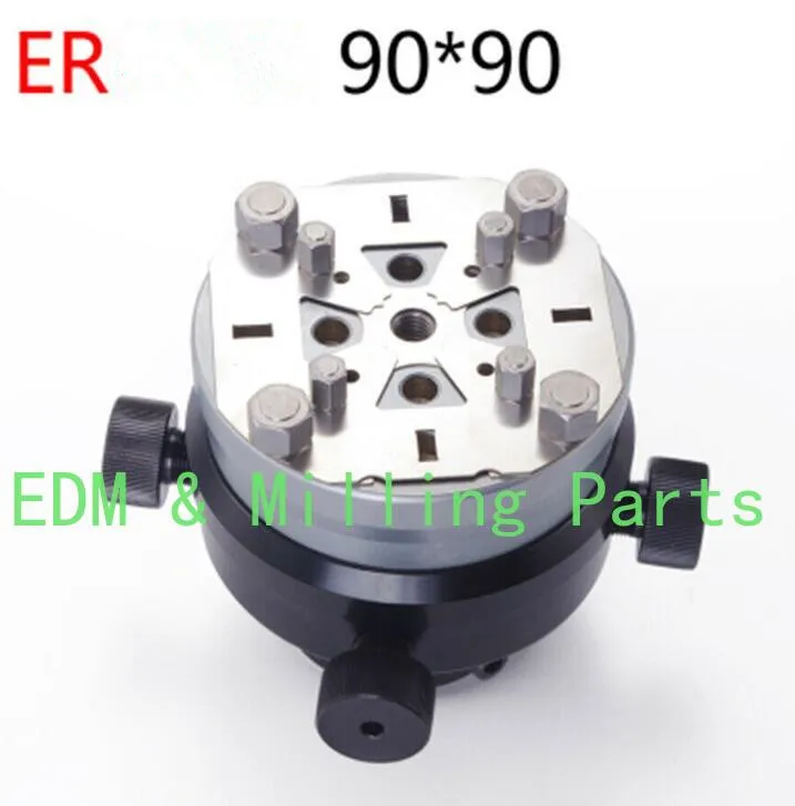 CNC ER 90*90mm Adjustable EDM Electrode Holder Calibrating Head Fit For EDM Spark Machine