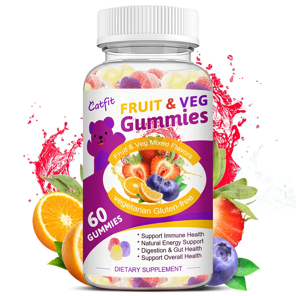 

CatFit Compound Vitamin Fruit&Vegetable Gummies Strengthen immunity Gastrointestinal Nursing Help Digestion Snackes