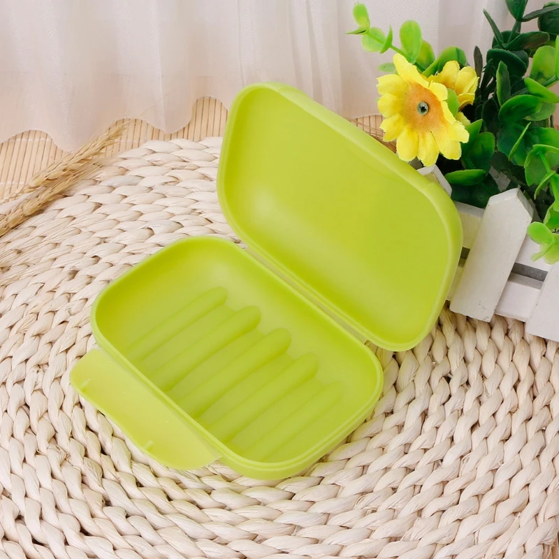 Portable Soap Case Holder Sealing Box Plate Dish Container Rack With Lid for Travel Hiking Camping Kitchen Home Bathroom Shower