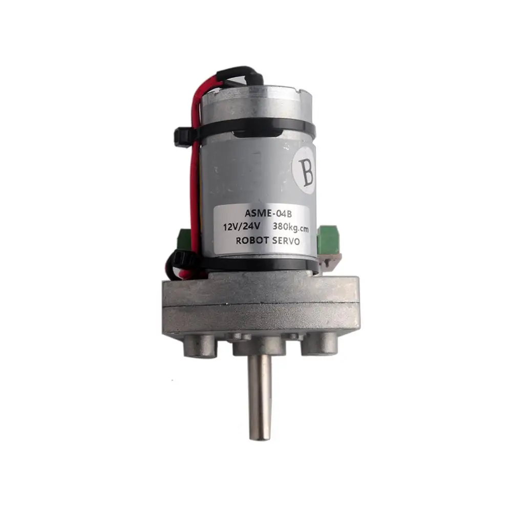 ASME-04B de alta potência alta-torque servo engrenagem de direção max 380kg. cm 12-24 v para grande robô braço mecânico ASME-04B servo 380kg
