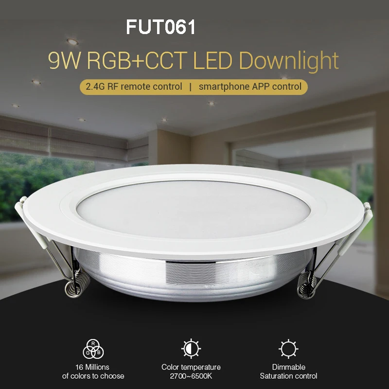 Imagem -05 - Miboxer-downlight Led Regulável 6w 9w 12w 15w 18w Rgb Mais Cct Ac110v 220v Fut061 Fut063 Fut066 Fut068 Fut069