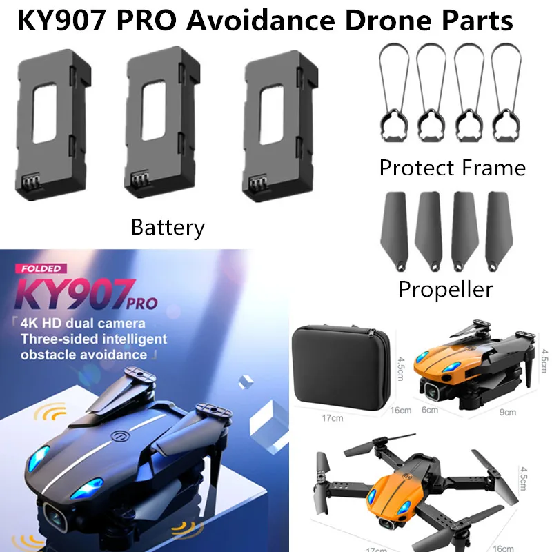 

KY907 Dron Battery KY907PRO KY907 PRO Obstacle Avoidance RC Drone Spare Parts Battery/Propeller KY907 Max Drone Accessories