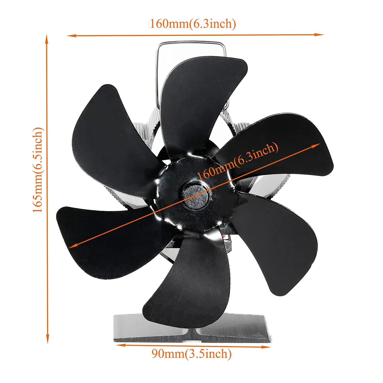 6 Blades Burning Stove Fan Heat Powered Fireplace Fan For Wood Burning Stove Gas Stove Pellet Stove Low Fuel Appealing
