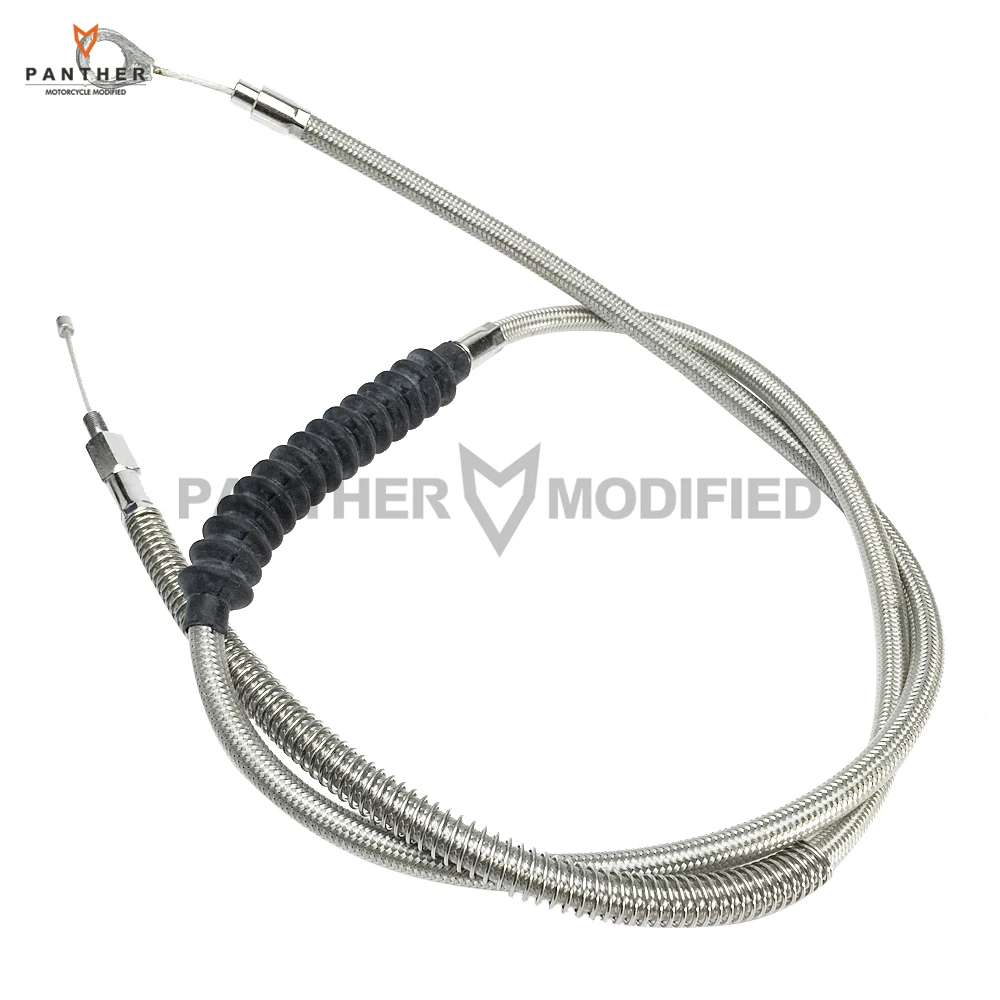 

51.5" 1300mm Steel Motorcycle Braided Clutch Cable Moto Clutch Line Pipe case for Harley Electra Tour Glide FLH FXR 1983-1987