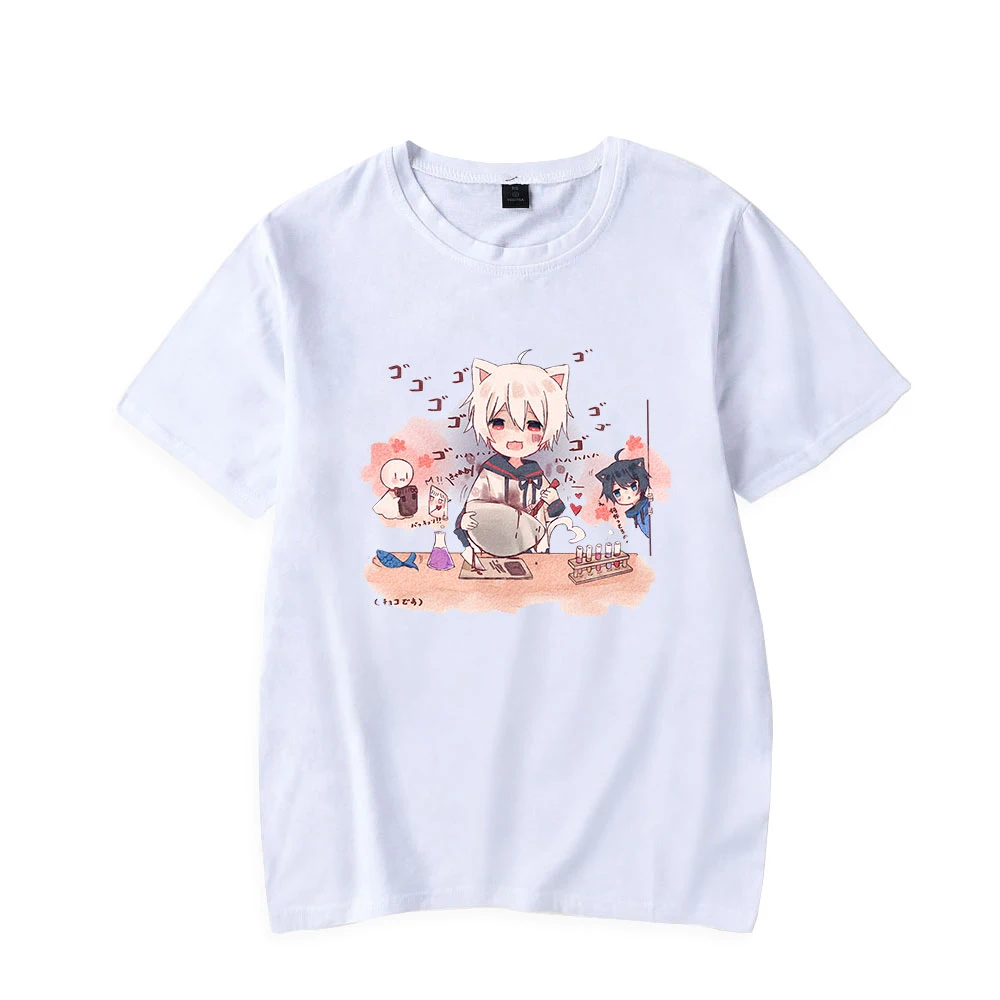 T-shirt manches courtes pour fille et garçon, nouveauté, style Kawaii, Mafumafu Soraru, avec l'imprimé de la pluie, 2021