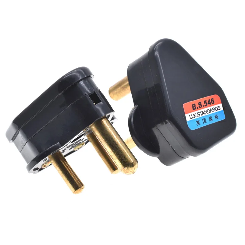 1 Stück 5A 15A Indien Südafrika Verdrahtungs-Stromkabelstecker BS546 Abnehmbarer Kabelverbinder Abziehbarer Stromstecker Typ M/D Weiß Schwarz – Detail 4