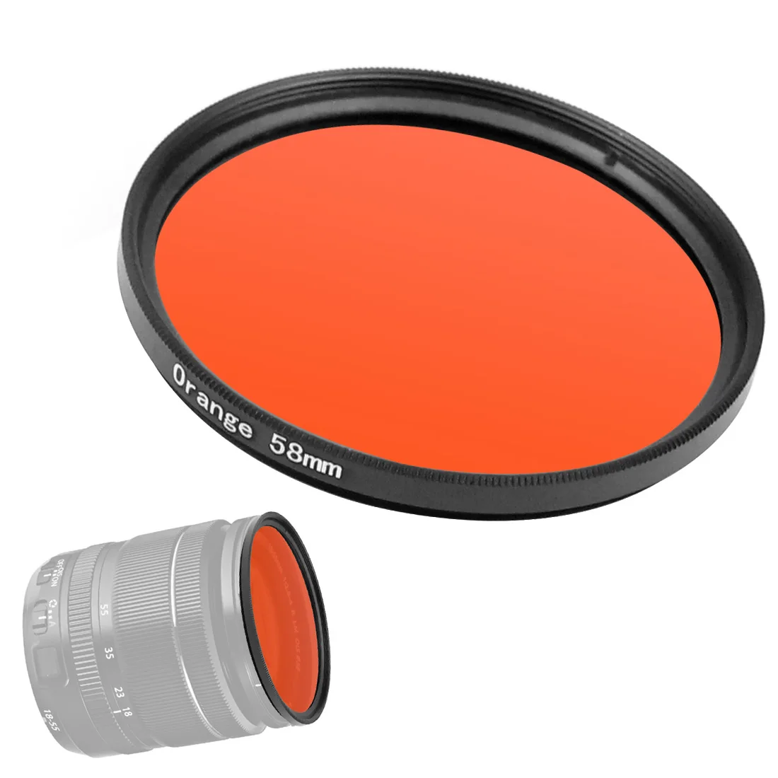 1x filtre de couleur 52mm pour caméra d'action Gopro Hero 8 58mm objectif universel en résine DSLR rouge Orange jaune bleu pour Canon Nikon Sony
