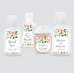 100 Pieces, Custom Hand Sanitizer Stickers Wedding Custom Water Bottle Labels, Birthday, Anniversary Lables, 100 pieces