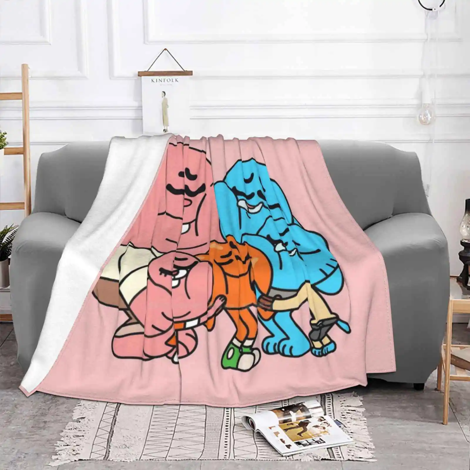 The Fashion Soft Warm Flannel Blanket Gumball Watterson Darwin Watterson Nicole Watterson Anais Watterson Richard Watterson The