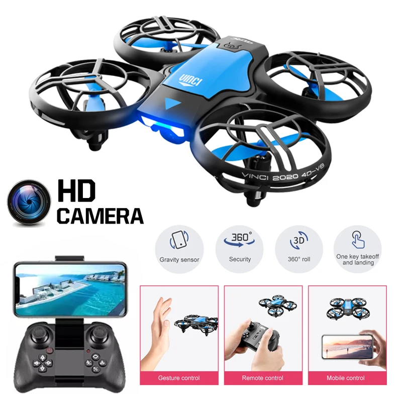 Mini Drone with 4K HD Camera WiFi Fpv Quadcopter Air Pressure Height Maintain Foldable Quadrocopter With Camera RC Dron Toy Gift