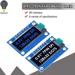 WAVGAT SSD1306 7PIN 0.91inch 128x32 SPI OLED Module 0.91