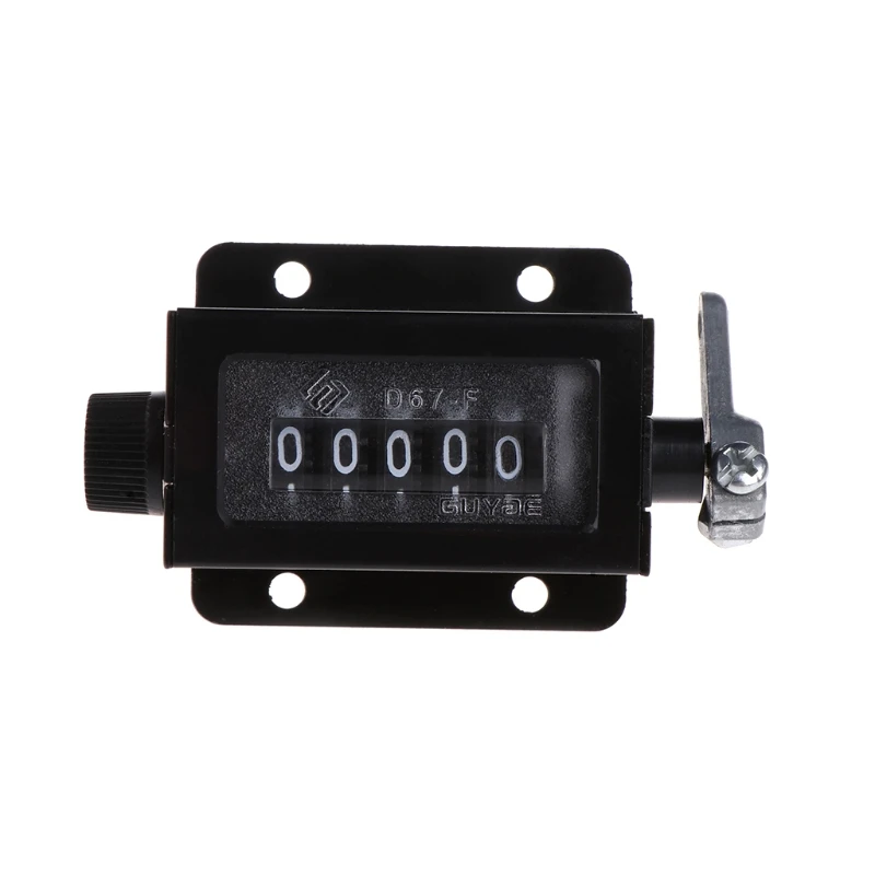 Imagem -02 - Dígitos Mecânico Pull Stroke Contador Caixa Preta Resettable D67-f