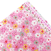 7Pcs 100% Cotton Fabric Assorted Pre-Cut Floral Cloth Sewing Patchwork Bundle DIY Decor Needlework DIY Handmade Material 25*25cm 6