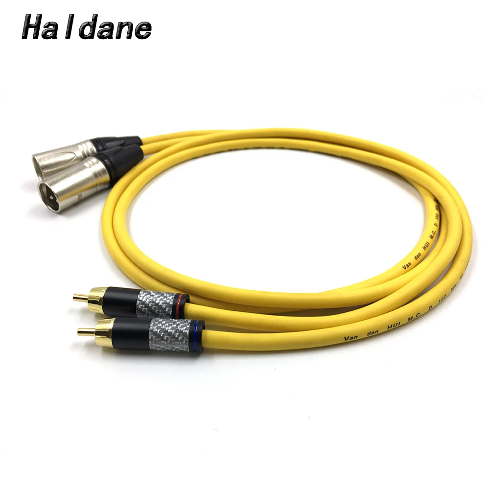 

Haldane Pair Carbon Fiber RCA to XLR Balacned Audio Cable RCA Male to XLR Male Interconnect Cable with VDH Van Den Hul 102 MKIII