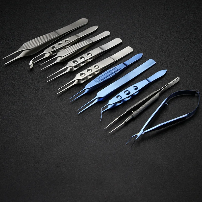 Stainless Steel Medical Tweezers for Double Eyelid Surgery Ophthalmology Plastic Surgery Micro Tooth Tweezers Surgical Tools