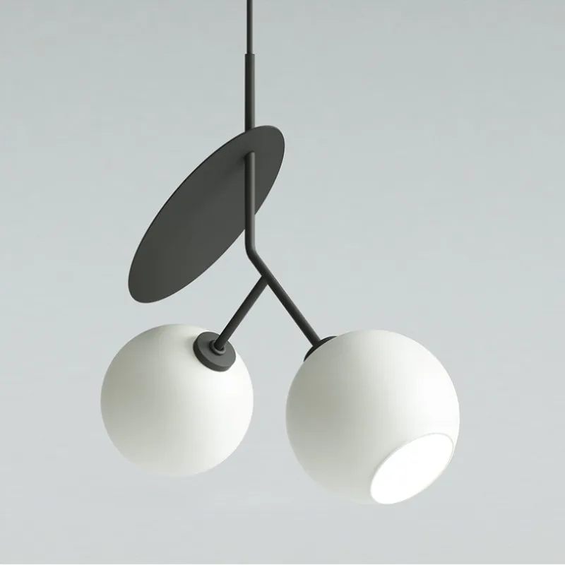 Lovely Cherry Led Pendant Lights Children\'s room Hanging Lamp Restaurant Living room Pendant Lamp Red/White Glass E27 Concise