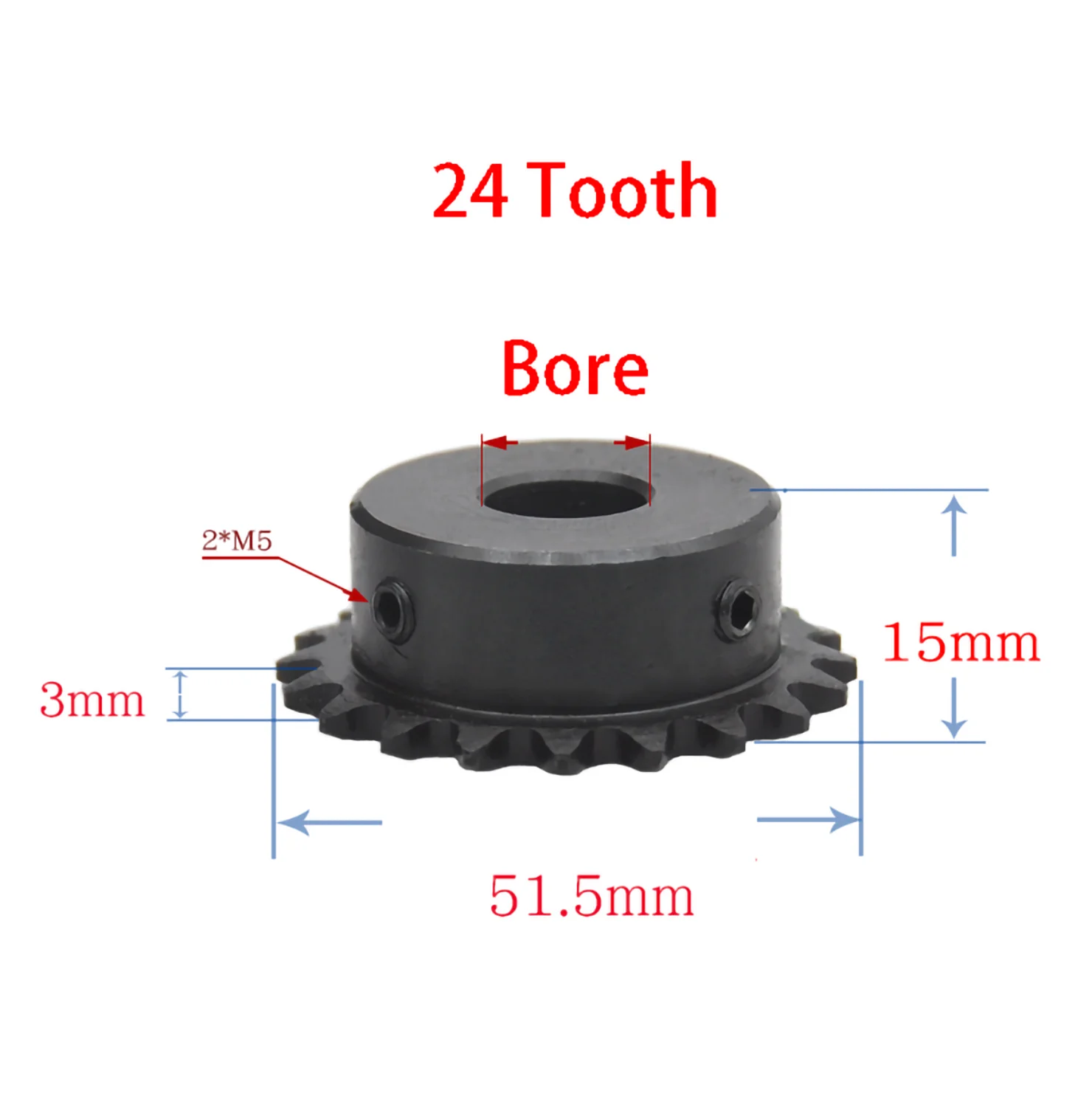 工業用スプロケットホイールモーター,キー溝穴,ドライブスプロケット,45 # スチール,20-40歯,10-20mm,04c,1個