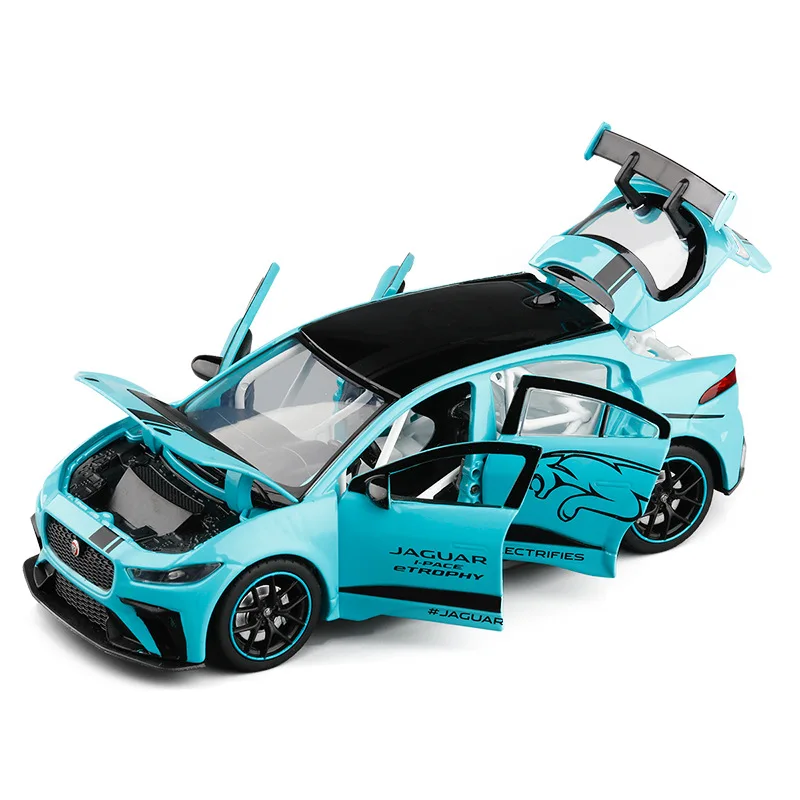 Hot sale High simulation I PACE electric sports car model,1:32 alloy pull back toy,6 open door toy car,wholesale