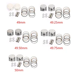 Artudatech 2x Piston Kit Standard Bore For Yamaha Virago V-Satr XV250 SRV250/S 88-18 1.00MM(50mm) 2UJ-11631-00-A0 50M-11610-20