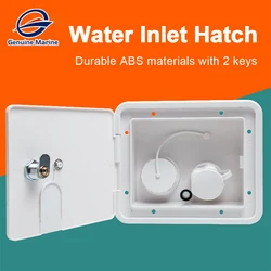 Gravity Lockable Leakproof Fresh Water Inlet Hatch RV Accessories Square With Keys & Screws Pressure Filling Port Hatch Cover