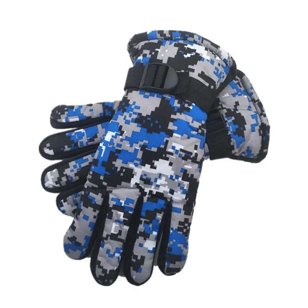 1 Pair Winter Gloves  Thickened   Outdoor Gloves Camouflage Design Ski Gloves