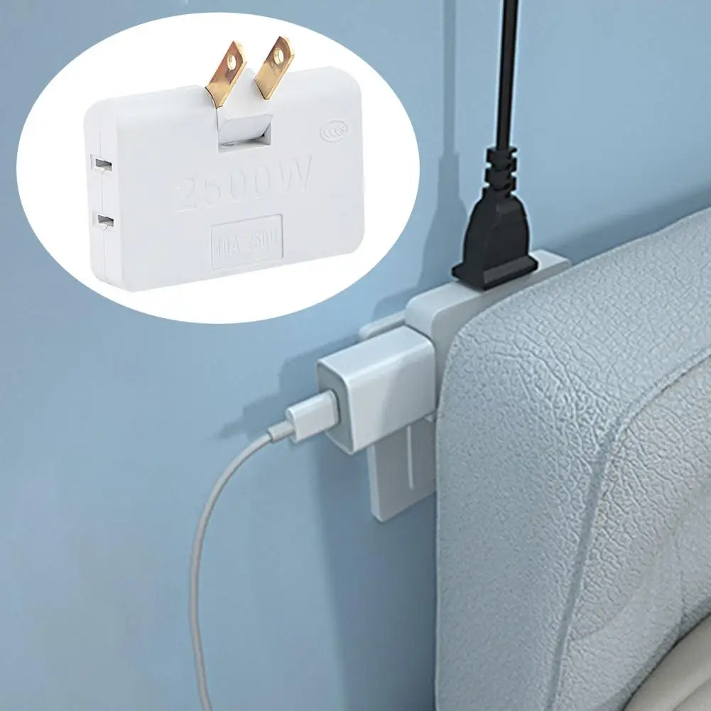 2Pcs  Outlet Adapter Portable Practical Durable Socket Converter One Turn Three Convenient to Use Outlet Splitter