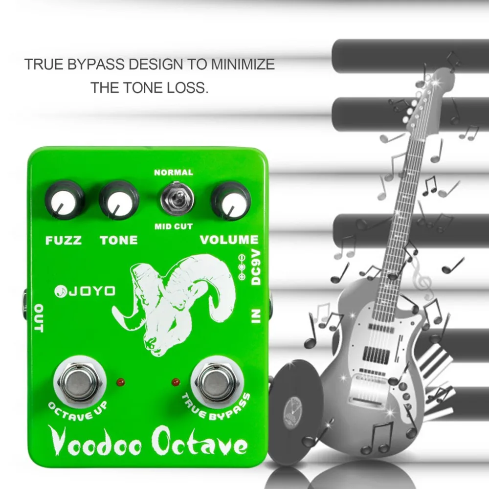 JOYO JF-12 Voodoo Octave Fuzz Effect Guitar Pedal Electric Bass Dynamic Compression Effects True Bypass Guitar Accessory