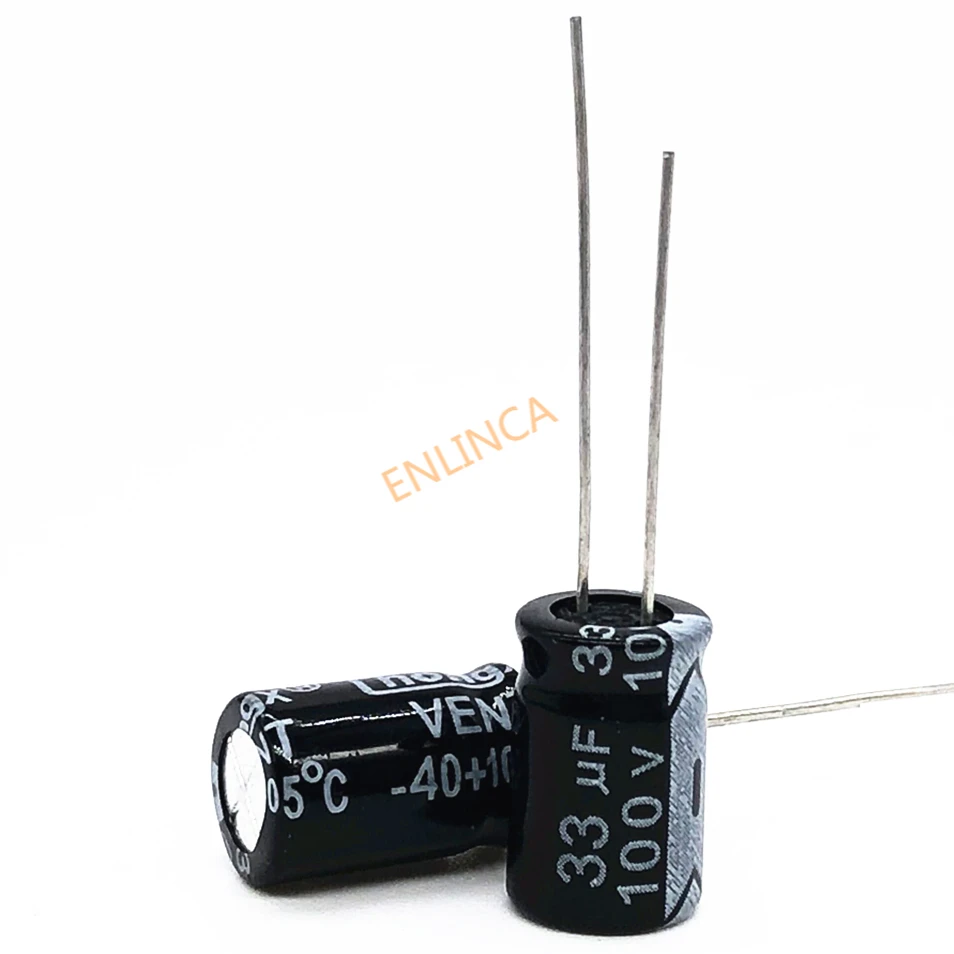 30pcs/lot 100V 33UF 8*12 20% RADIAL aluminum electrolytic capacitor 33000nf 20%