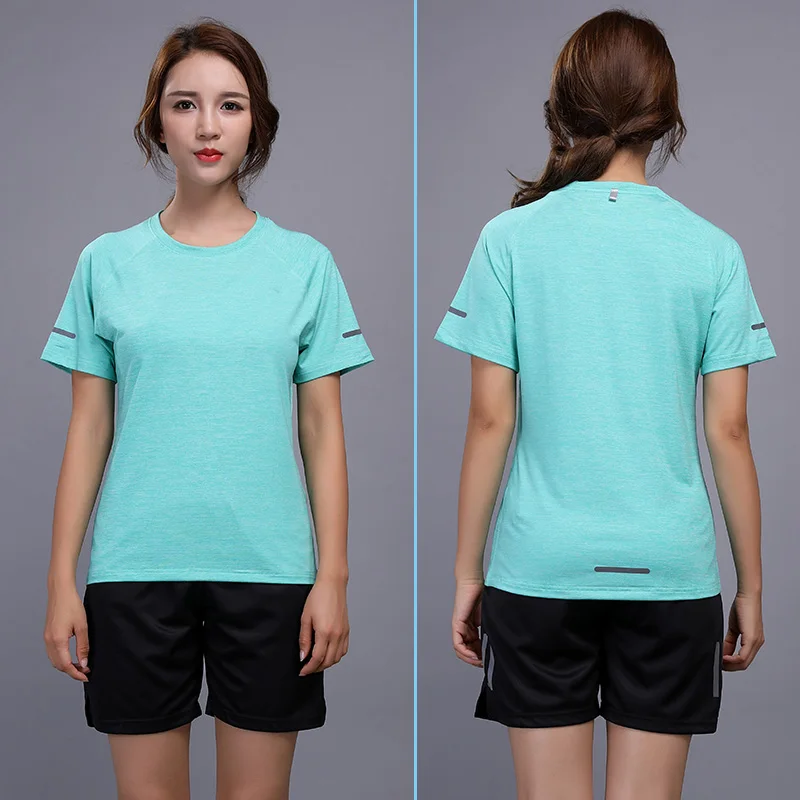 Camisetas de secado rápido para correr para mujer, camisetas deportivas para tenis, baloncesto, bádminton, fútbol, trotar, Yoga, entrenamiento,