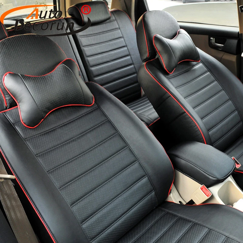 

AutoDecorun PU Leather Custom Fit Seat Cover for Ford Escape Kuga Car Seats Covers Set Cushion Front & Rear Benches Headrest Pad