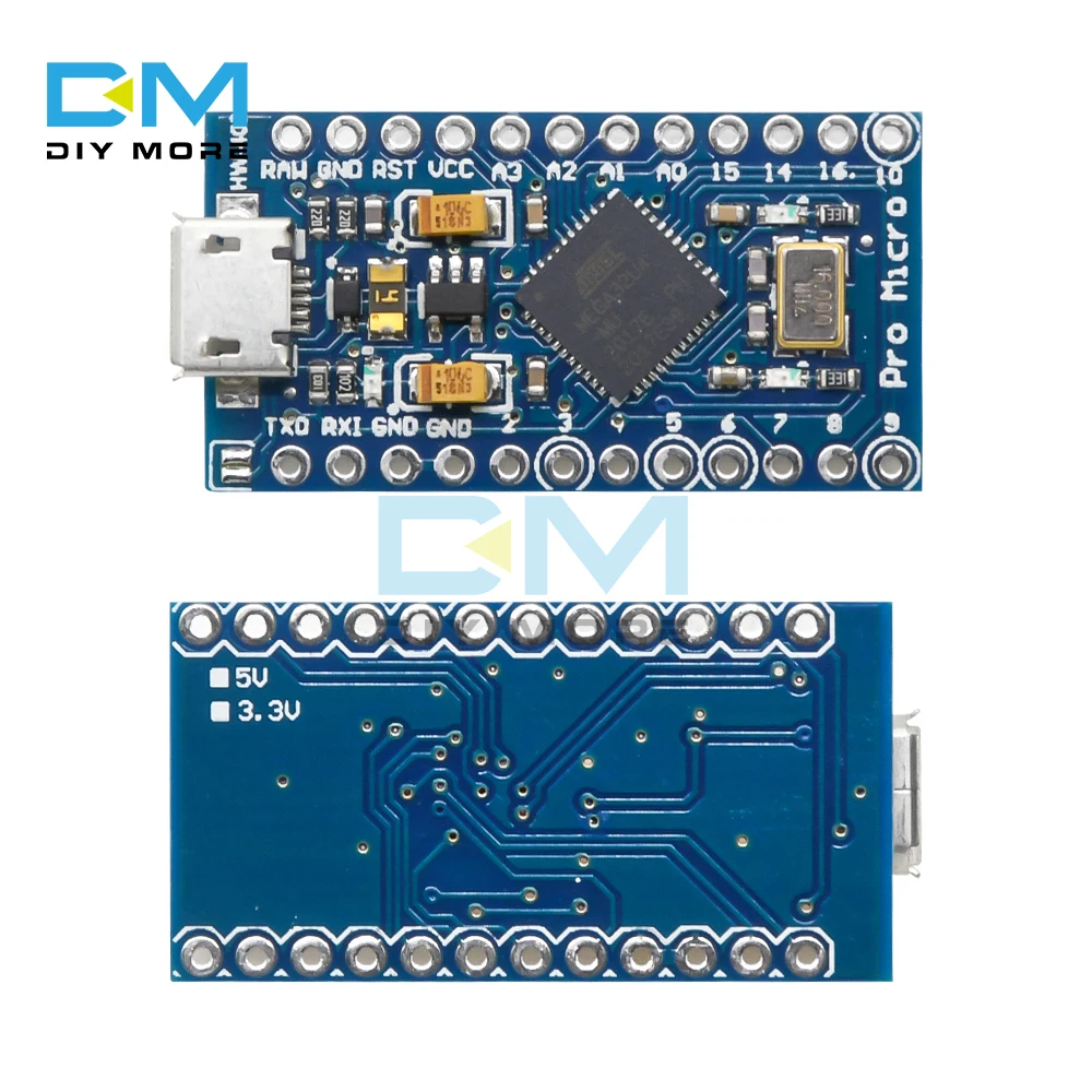 Pro Micro ATmega32U4 5V 16MHz Ersetzen ATmega328 Für Arduino Pro Mini Mit 2 Zeile Pin Header Für Leonardo mini Usb-schnittstelle