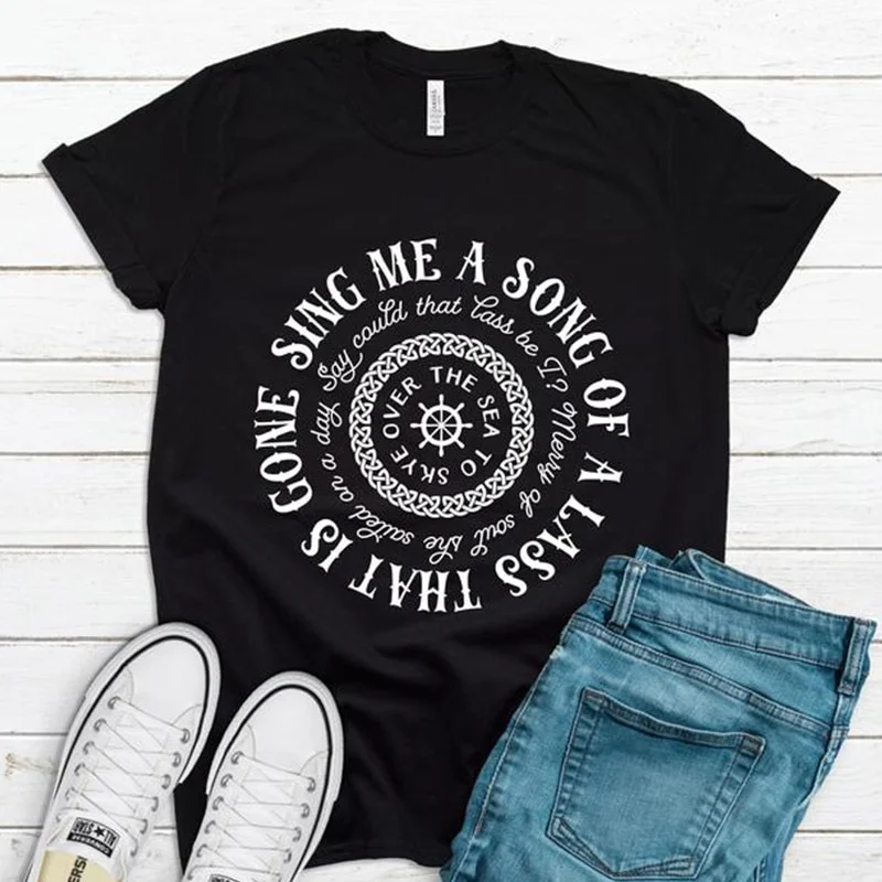 Sing Me A Song Shirt Skye Boat Outlander Book Series T-Shirt Women\'s T Shirt Jamie Fraser Shirts Fraser Ridge Clan Tv Series Tee