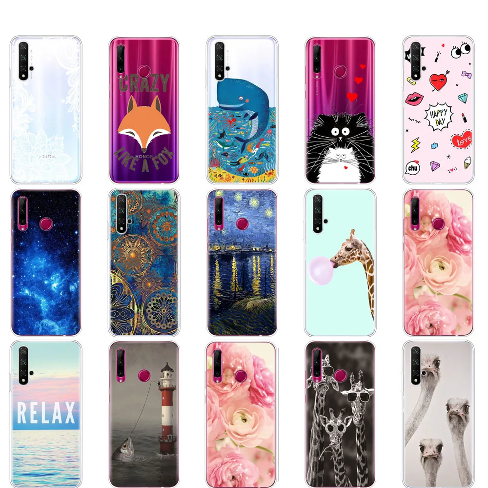 case on Honor 20 Case Silicone Back Cover Phone Case For Huawei Honor 20 Pro Lite Honor20 YAL-L21 YAL-L41 Luxury Cartoon