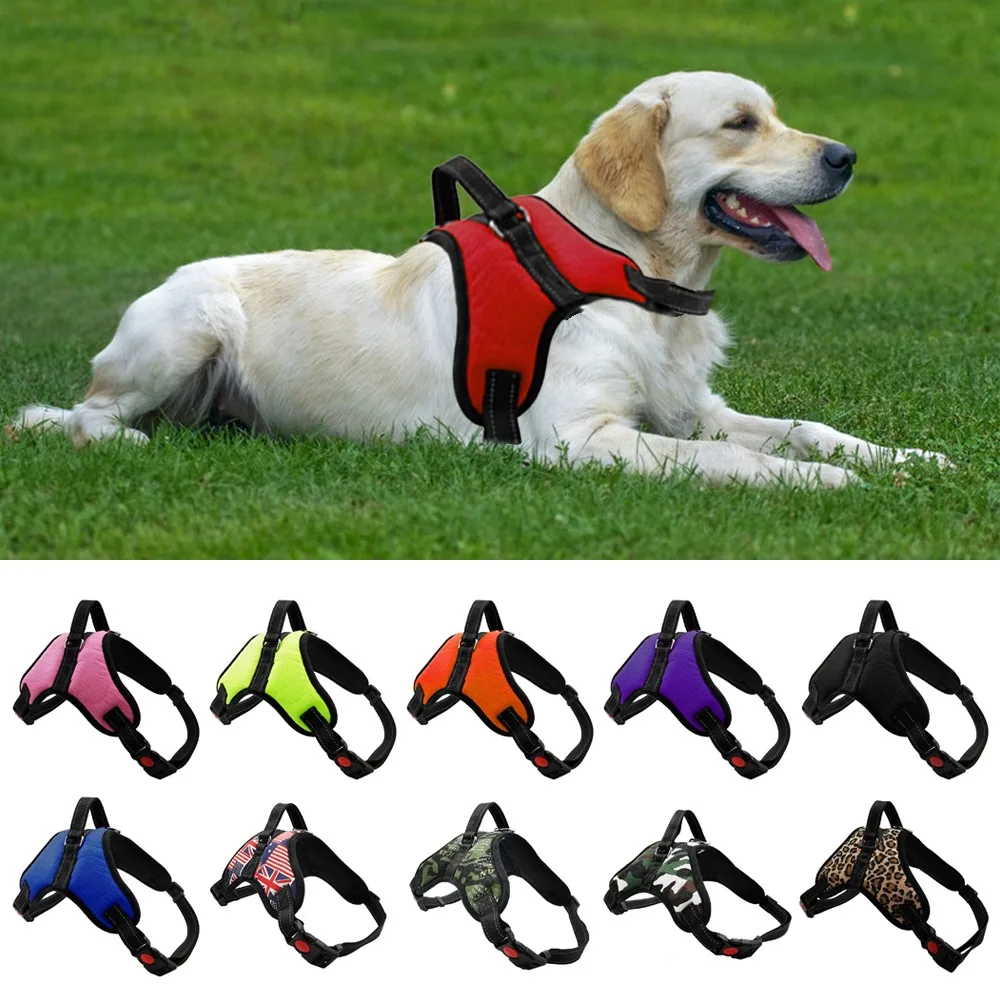 Pet Dog and Cat Adjustable Harness with Leash Reflective and Breathable for Small and Large Dog Harness Vest Pet Supplies