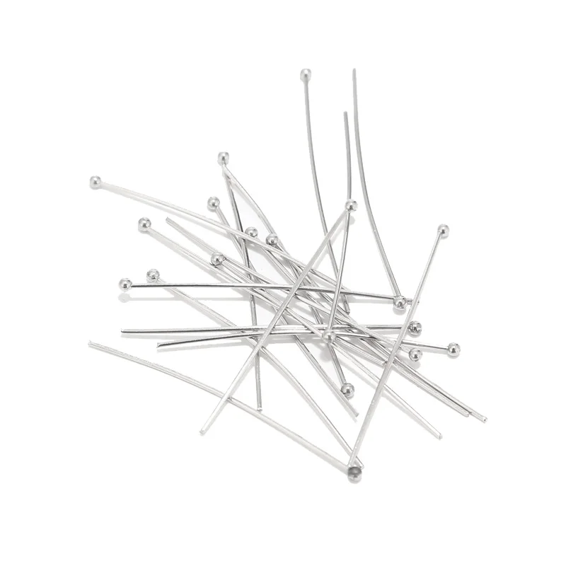 50pcs/lot  Stainless Steel Gold Ball Pins for Beading DIY Making Head  Findings