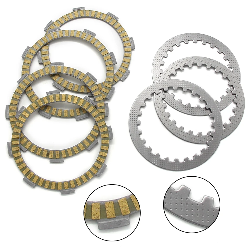 Clutch Friction Disc Plates For Yamaha XT125R (13D3/13D5) 2007 2008- 2011 YBR125 ED (3D91/3D92) (51D1/2) (4 plate clutch) Custom