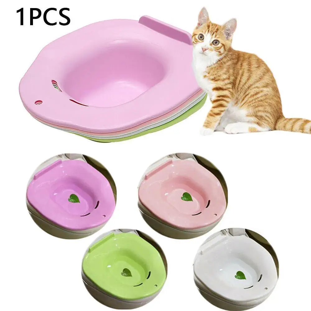 1PC Plastic Cat Toilet Training Kit Cleaning System Pets Potty Urinal Litter Tray Training Toilet Tray Pet Supplies Color