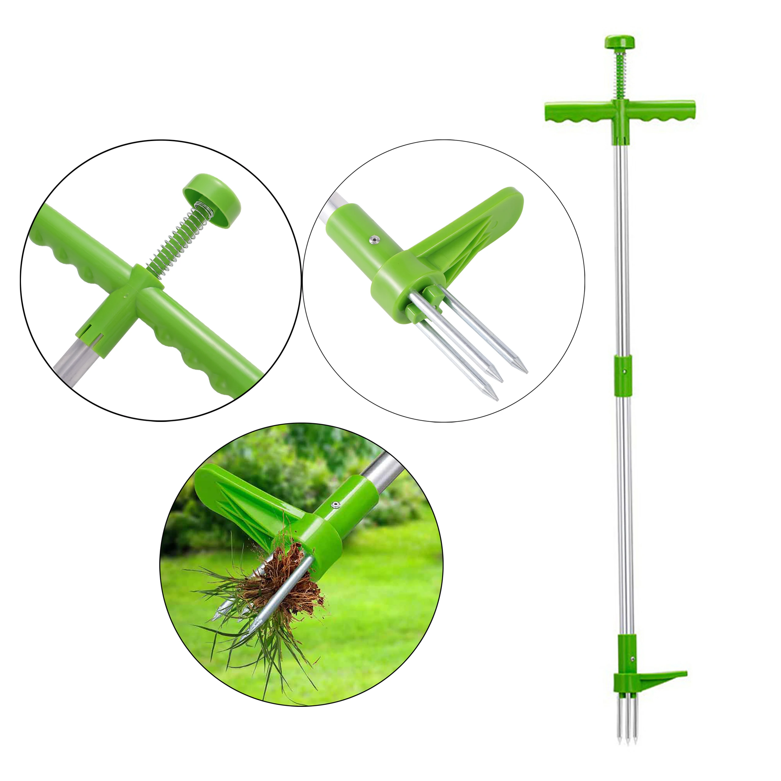 Portable Long Handle Weed Remover Durable Garden Lawn Weeder Outdoor Yard Grass Root Puller Tools Garden Planting Tool Elements