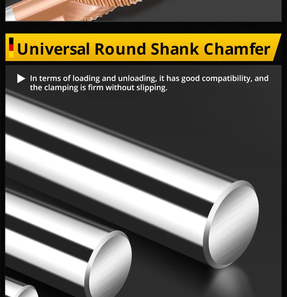 VACK HRC65 Schruppfräser Spiralschaftfräser Hartmetall Wolframstahl Fräser 4 Flöten Metall CNC Werkzeugmaschinen 6 8 10 mm – Detail 29