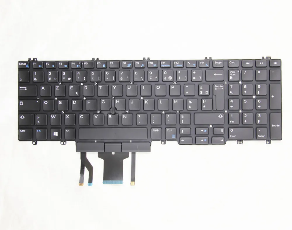 Imagem -03 - Teclado Azerty Francês para Dell Novo Dell Precision 7530 7730 E7530 M7530 7740 7540 5540 0nhj6y Pk1326j2b17 17h86lha02