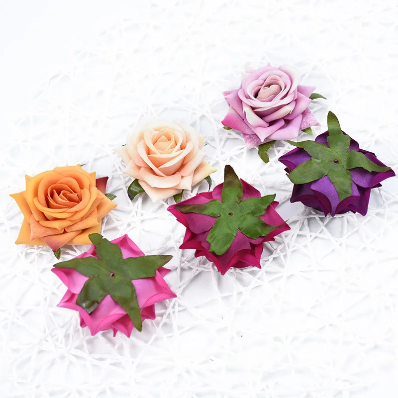 50 pcs Flannel roses Decorative flowers wreaths Home decoration accessories Diy Headwear Photo props Autumn decoration Wedding