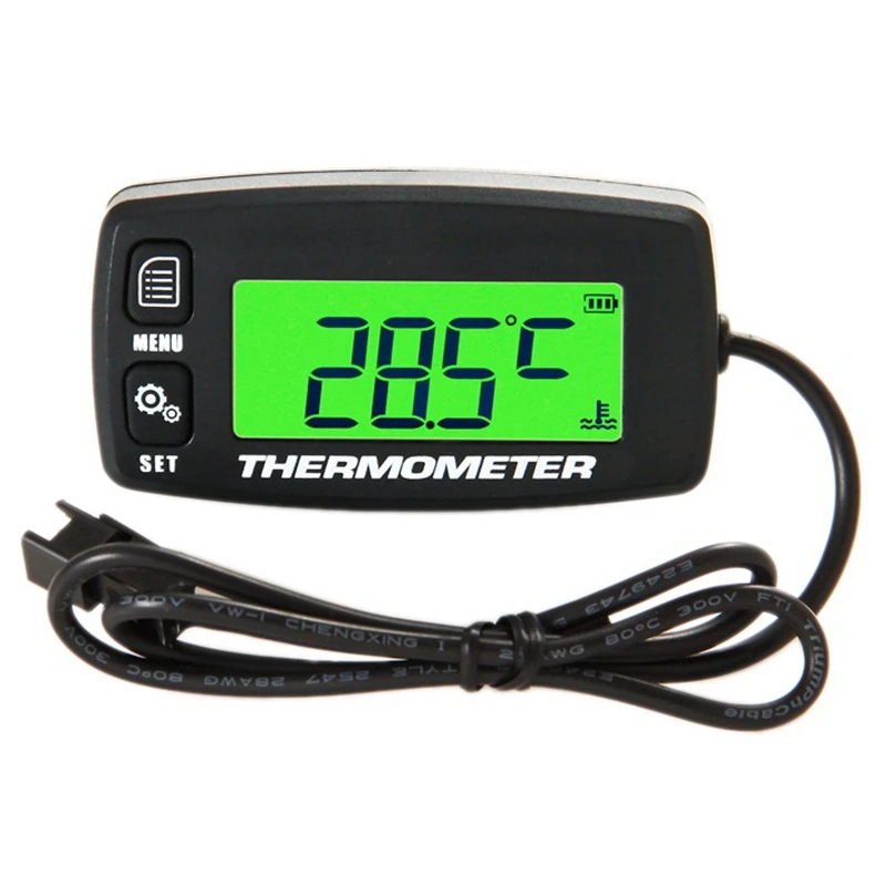 Digital Tach Hour Meter Tachometer with Sensor RL-TS002 Motorcycle Engine Resettable Maintenace Alert RPM Counter