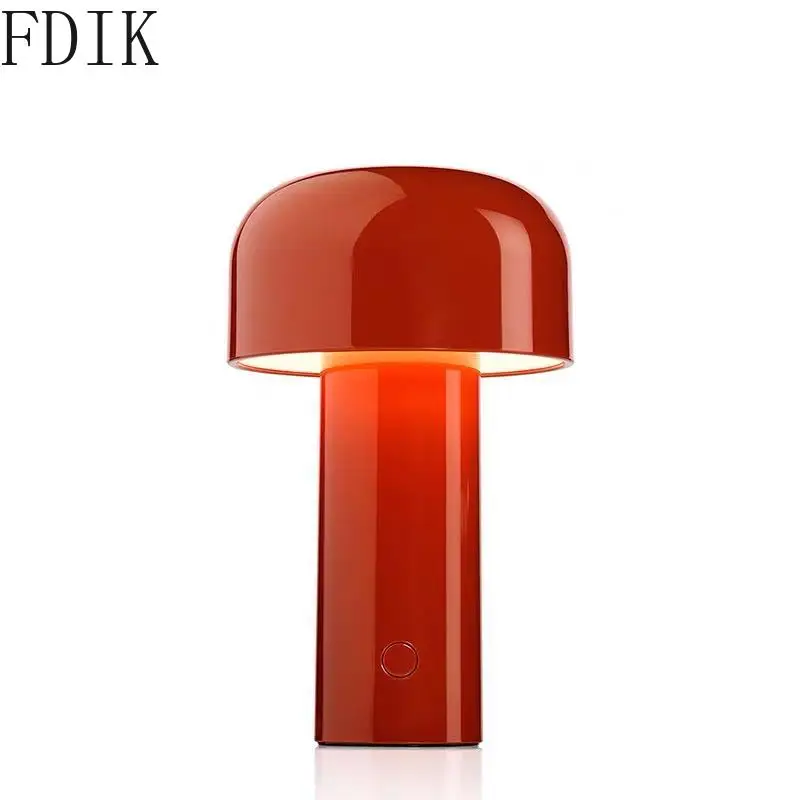 

Portable Cordless Desk Lamp Italian Mushroom Rechargeable Table Lights Home Decoration Night Light Touch Sensor Lighting Fixures