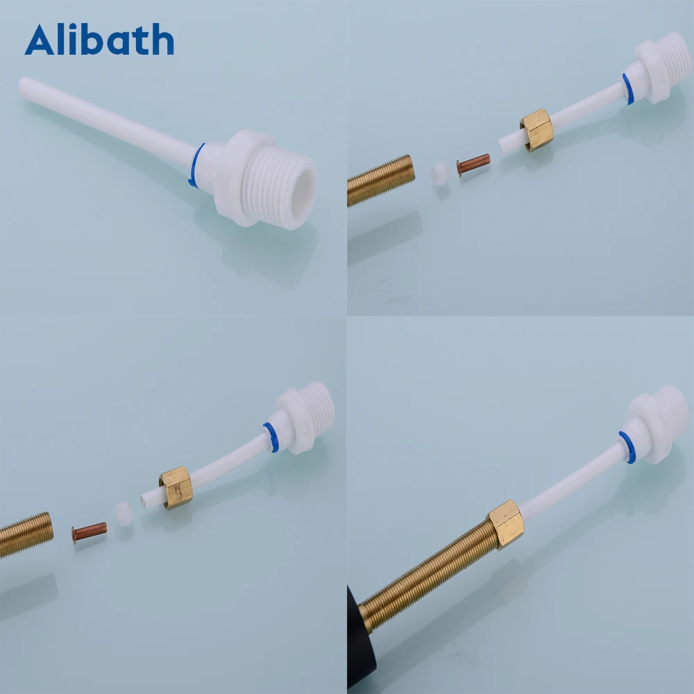 Kitchen Water Filter Faucet Matte Black 1/4 Inch Connect Hose Reverse Osmosis Filters Parts Purifier Direct Drinking Tap.