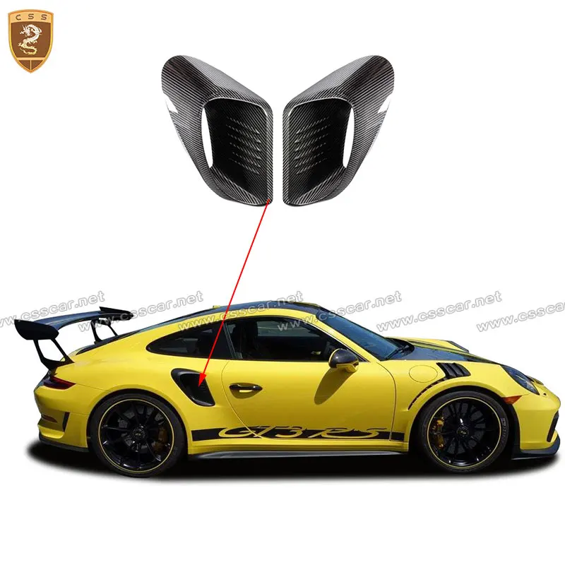 

Real Carbon Fiber Fit For Porsch 991 High Quality Side Air Vent GT3 Style Auto Accessories Car Modification