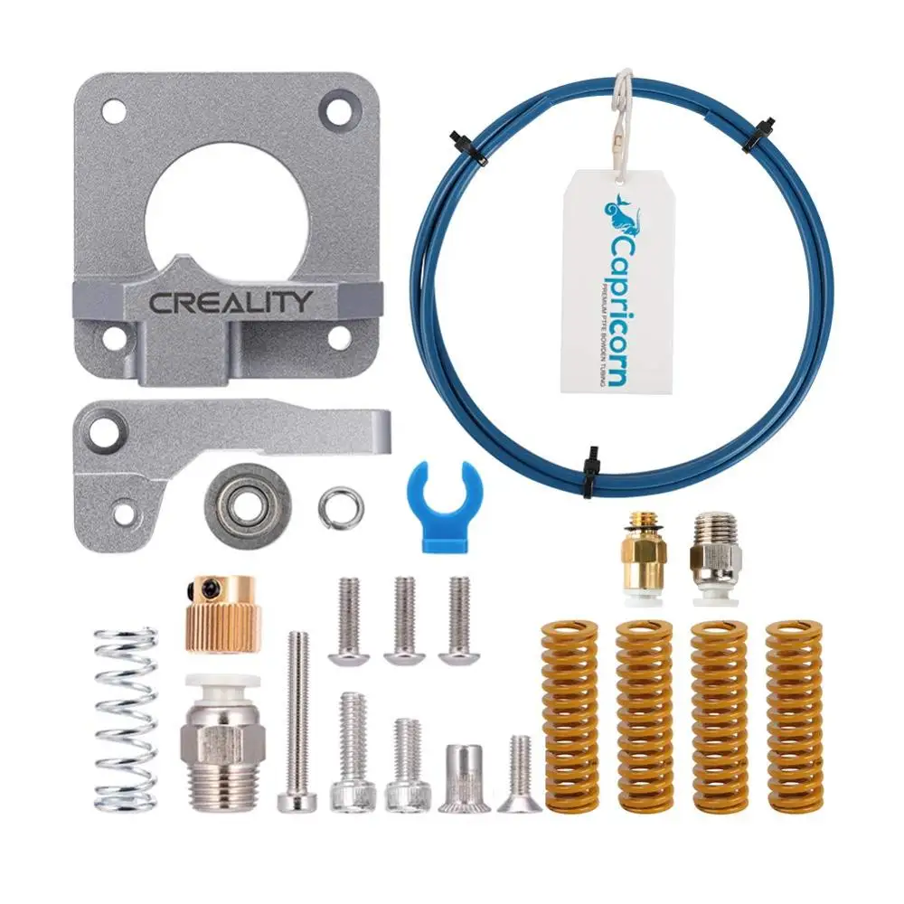 Capricorn Bowden PTFE Tubing XS Series 1M+MK8 Gray Metal Extruder Kit+4Pcs Heated Bed Pressure Springs Creality 3D Printer Parts